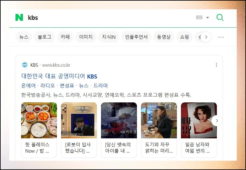 (5) KBS 편성표와 함께 보기