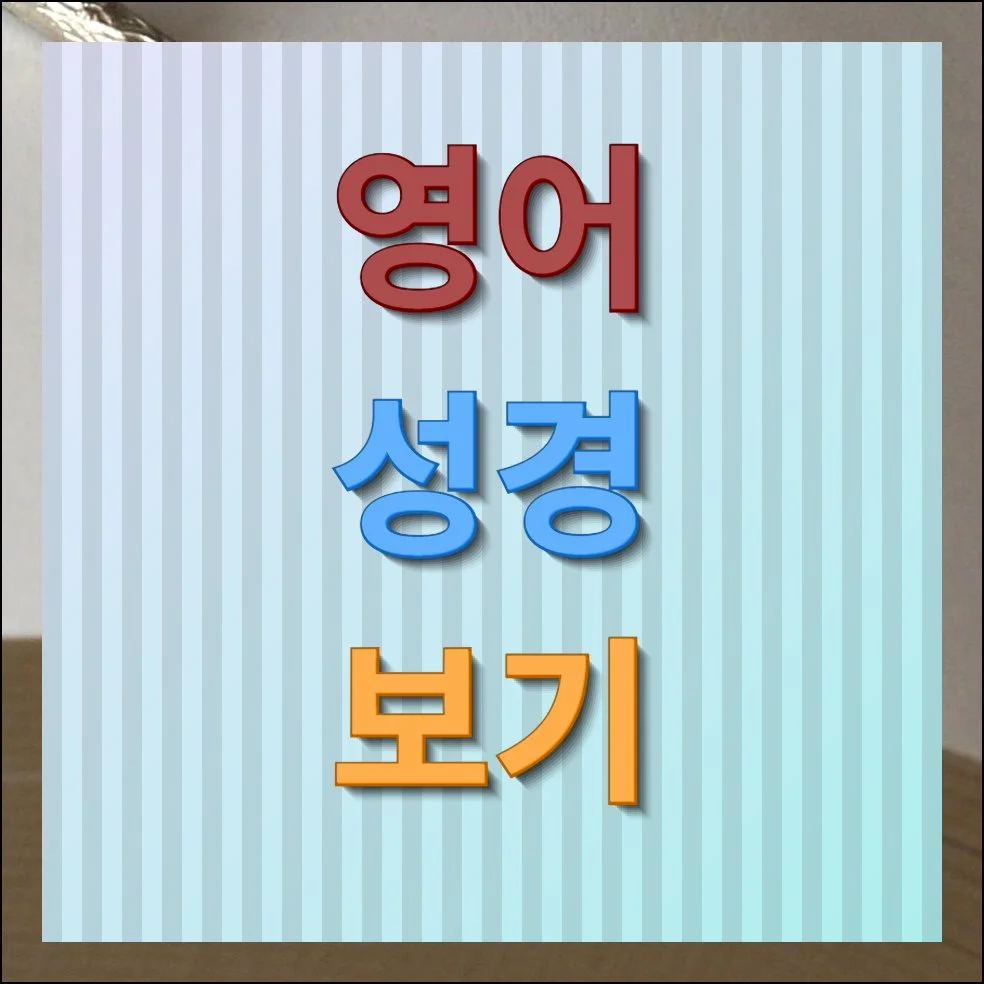 영어성경보기 NIV KJV NASB 다양한 버전
