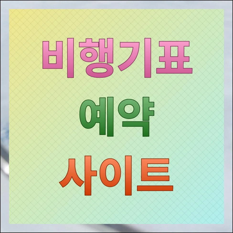 비행기표 예약 사이트 이용 및 검색방법